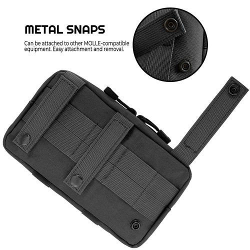 Tanzueji Tactical Molle Admin Pouch | Utility EDC Tool Pouch Bag | Backpack Strap Pouch | Battle Belt Accessories Pouch for Chest Vest Waist Gear
