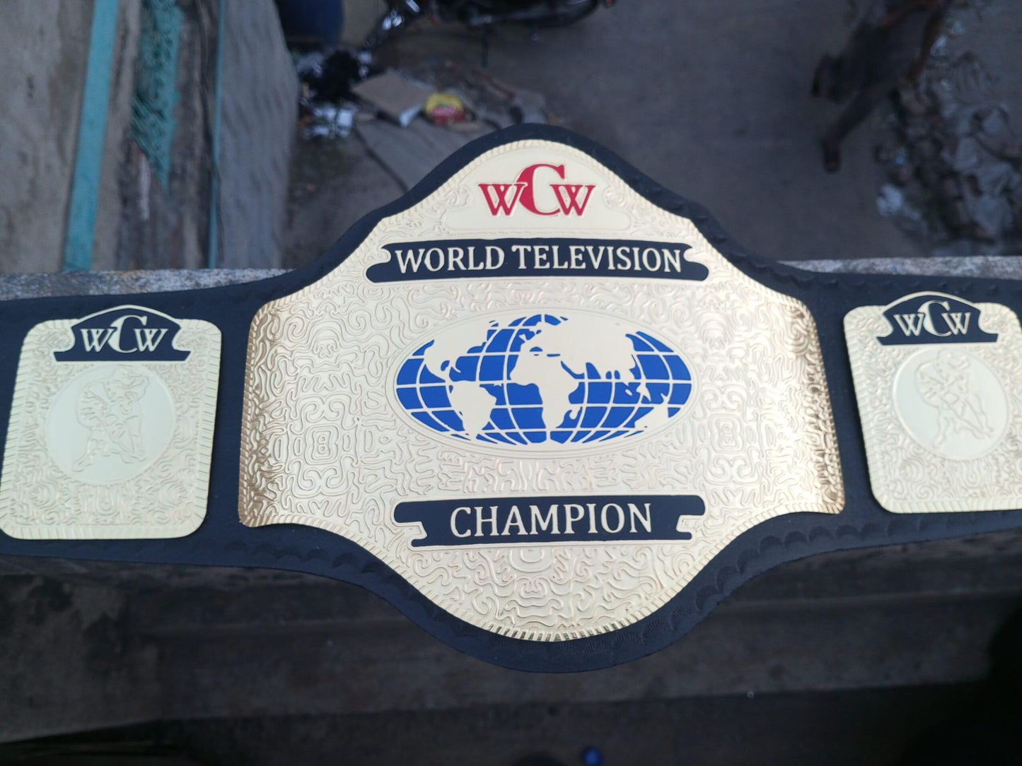 AA Tentaclus Nessa WCW World Television Championship Belt | WCW World Heavyweight Television Wrestling Replica Title Belt 2mm