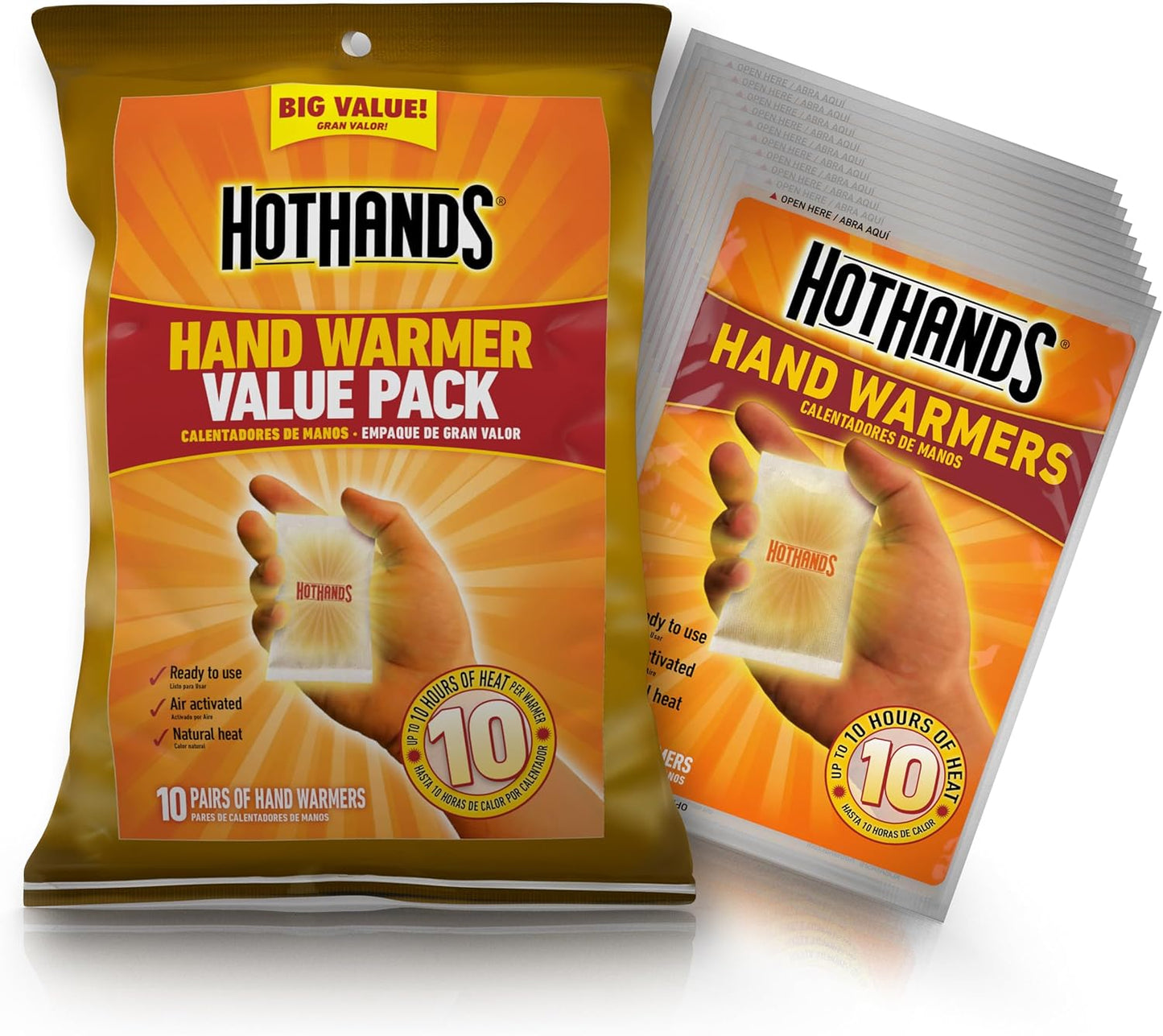 HotHands Hand Warmer Value Pack, 10 Count (Pack of 1)