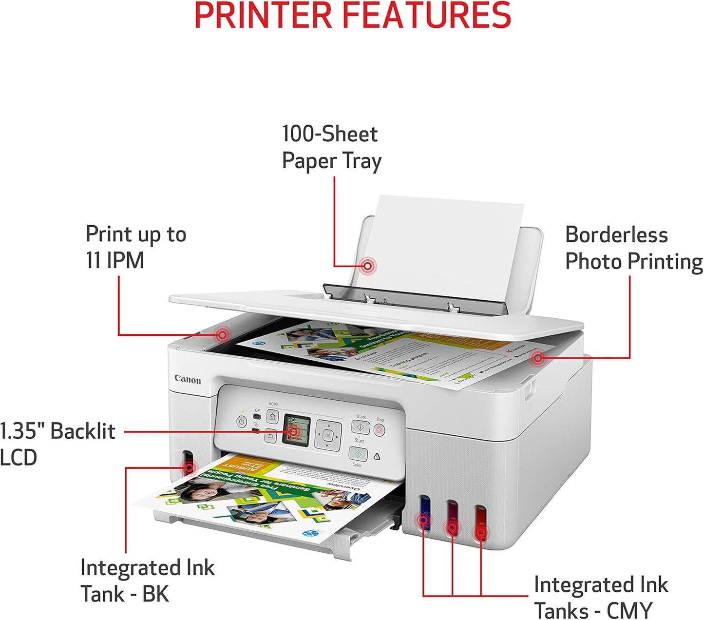 Canon MegaTank G3270 All-in-One Wireless Inkjet Printer. for Home Use, Print, Scan and Copy