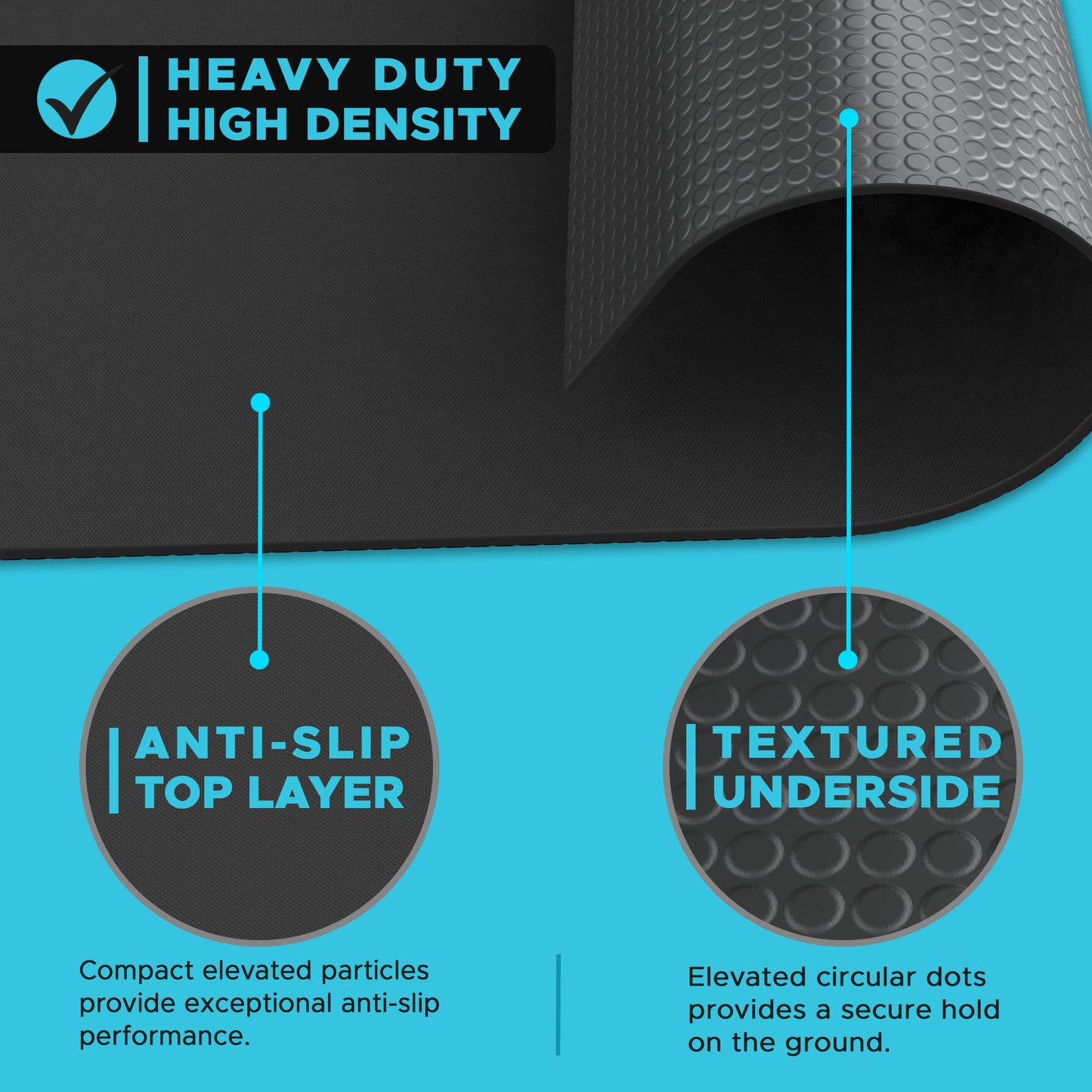 13'x6' Non Slip Extra Large Exercise Mat XL Mats For Home Workout Cardio Fitness Home Gym Mat Non-Toxic Thick Exercise Floor Mats