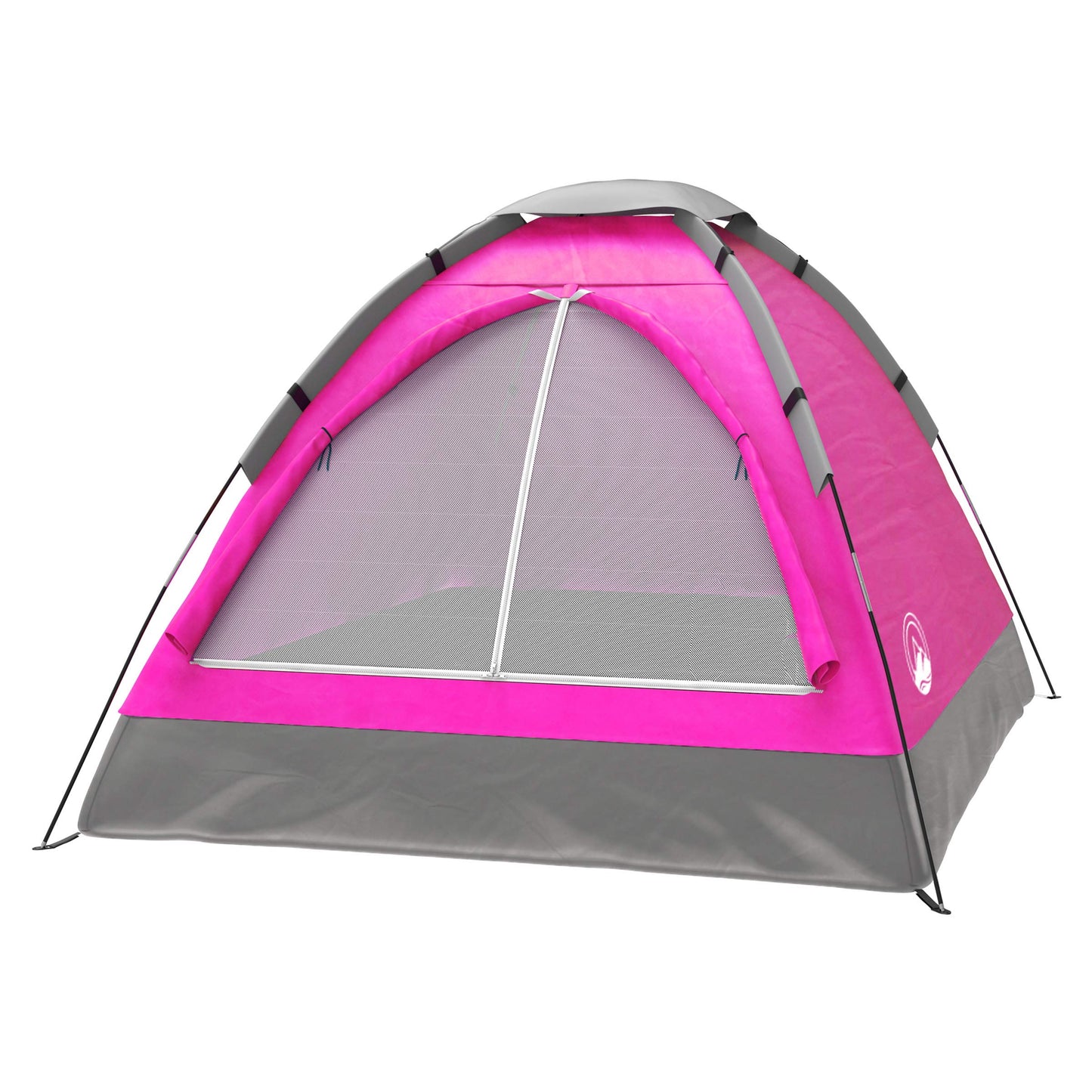2-Person Tents Bundle - Pink Dome & Orange Compact Camping Tents with Rain Flys and Carry Bags by Wakeman Outdoors