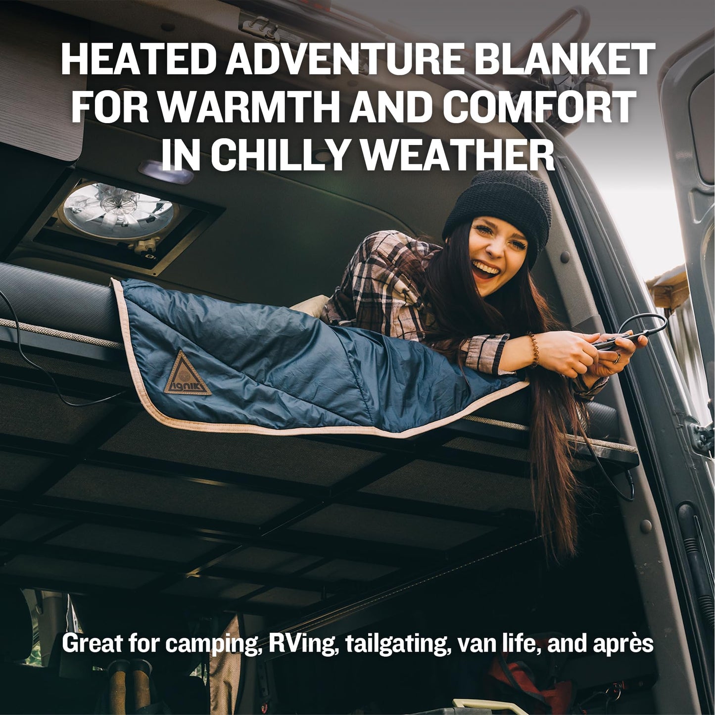 Ignik Topside 12-Volt Powered Portable Heated Blanket, Arctic