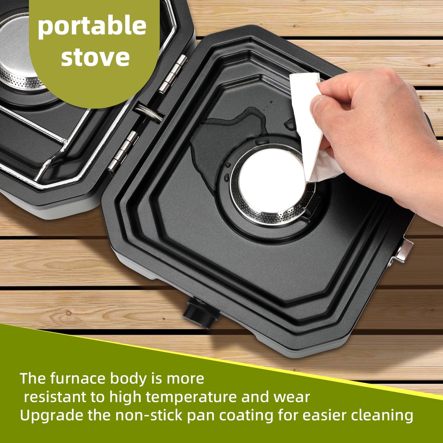 2 Burner Folding Camping Stove with Griddle,Portable Folding Camp Stove with 2 adjustable burners ,Camping stove for camping, propane stove for camping,2 burner camping stove foldable