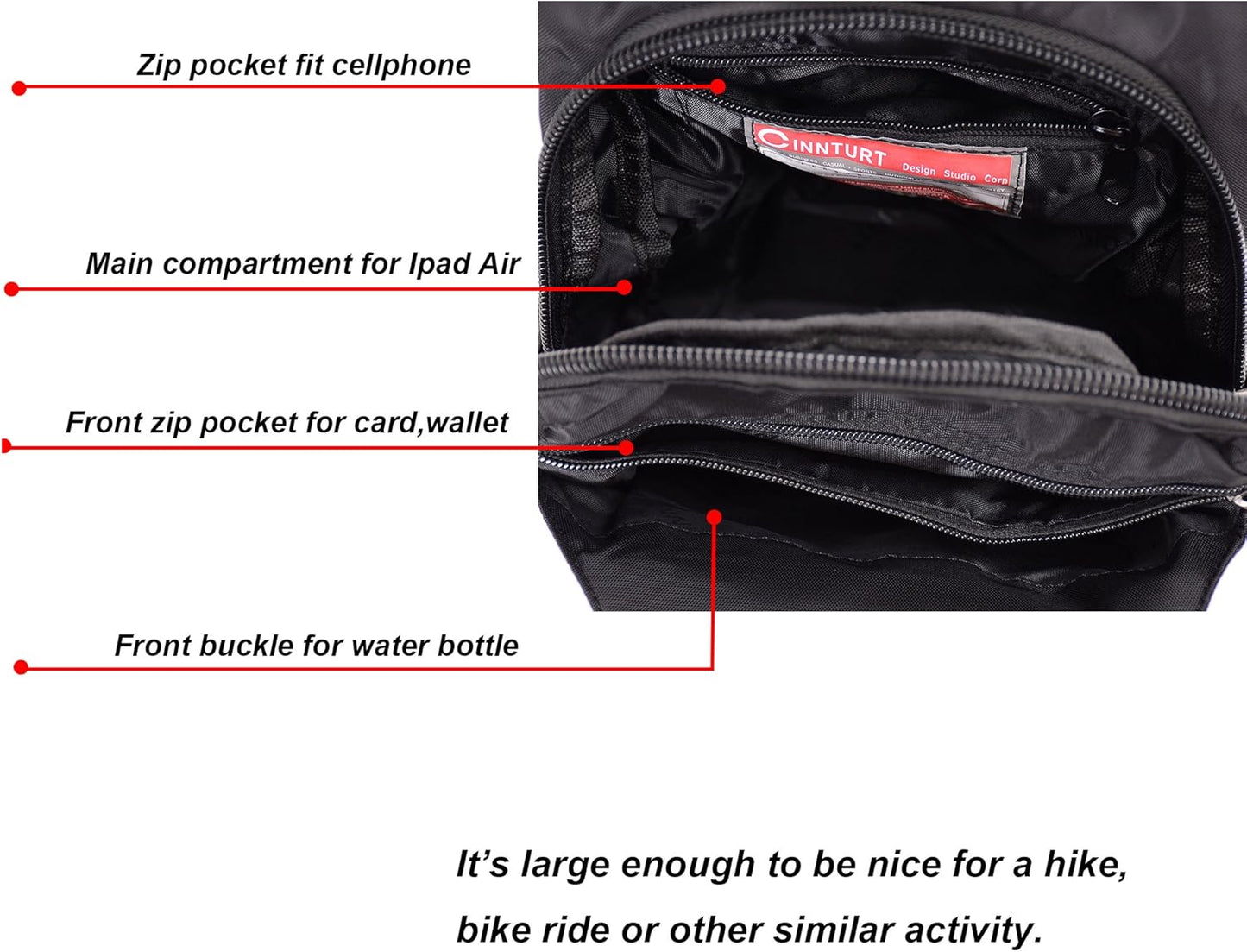 Sling Backpack Sling Bag Crossbody Daypack Chest Shoulder Pack for Men Women