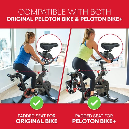 Pedal Converters and Padded Seat Cover for Peloton Bike & Peloton Bike+ - Accessories for The Original Peloton Bike and Bike+
