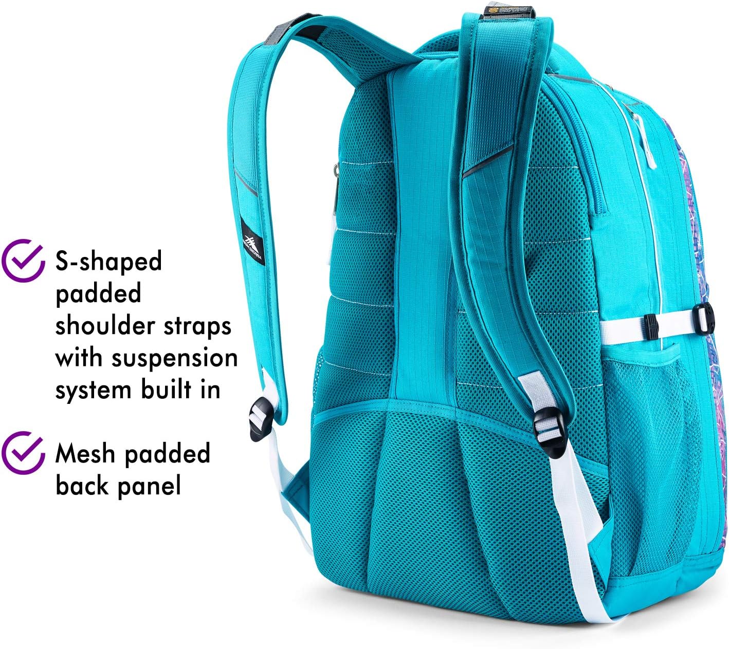 High Sierra Swerve Laptop Backpack, Crimson/Black, One Size
