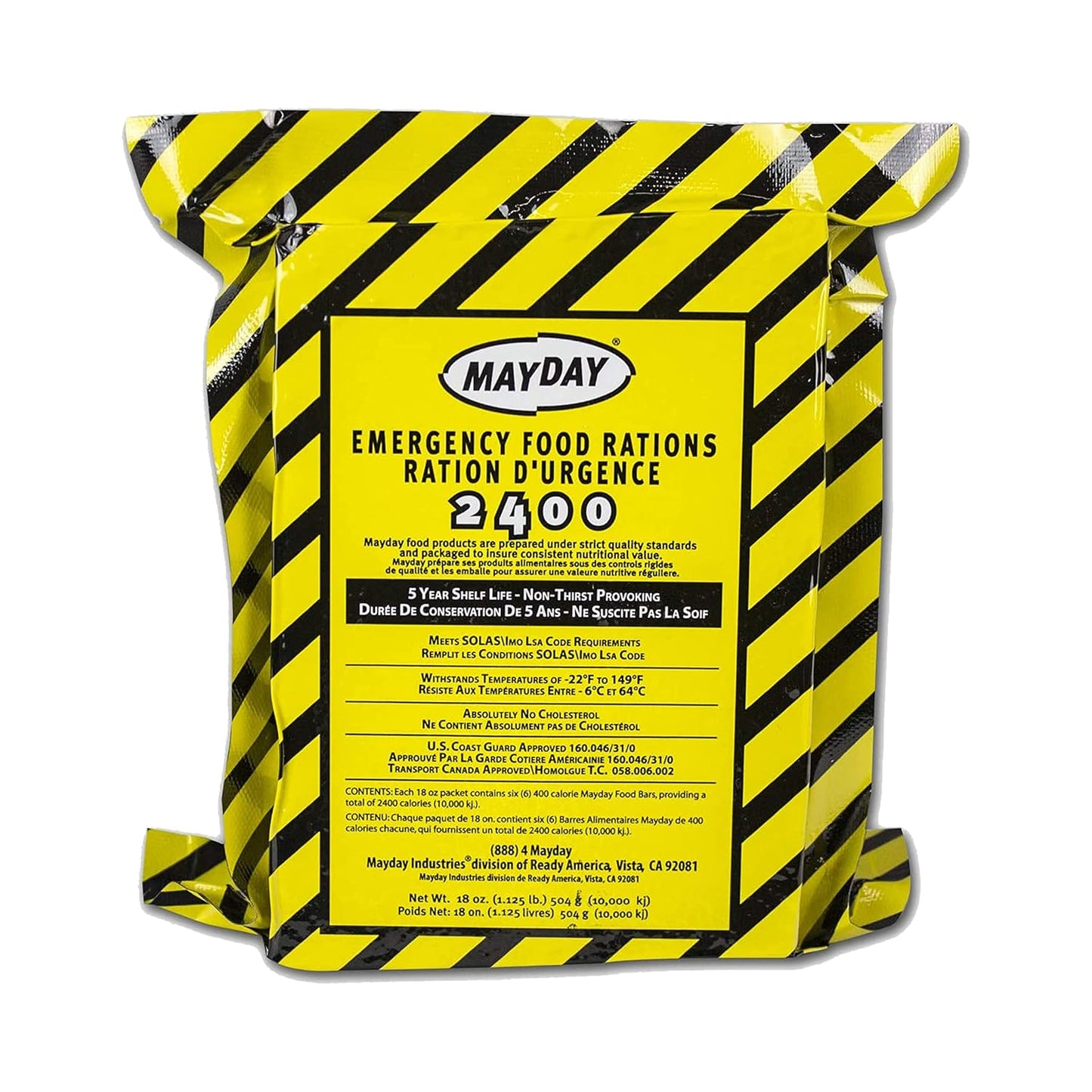 9 Meals 3 Day 3600 Calorie Emergency Survival Food Bar Ration Car Kit Bug Out