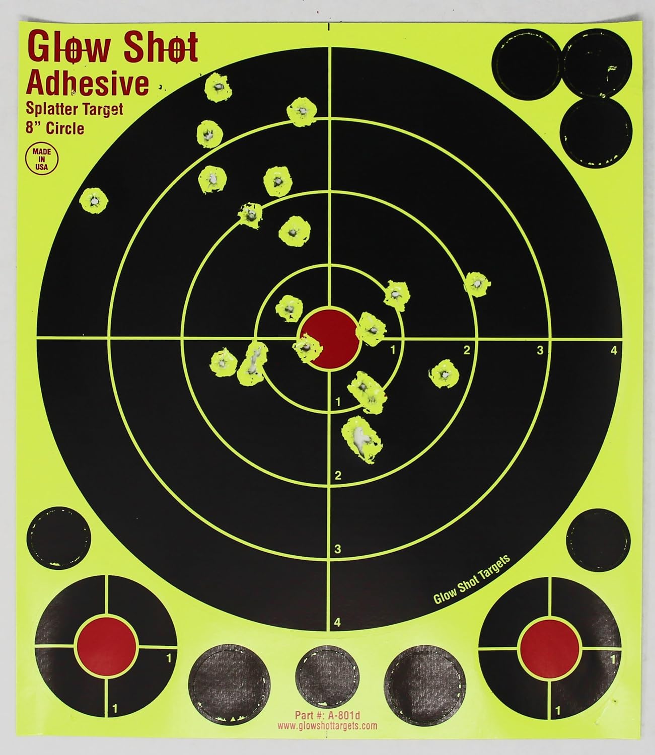 50 Pack - 10" Reactive Splatter Targets - Glowshot - Multi Color - Gun and Rifle Targets - Glow Shot