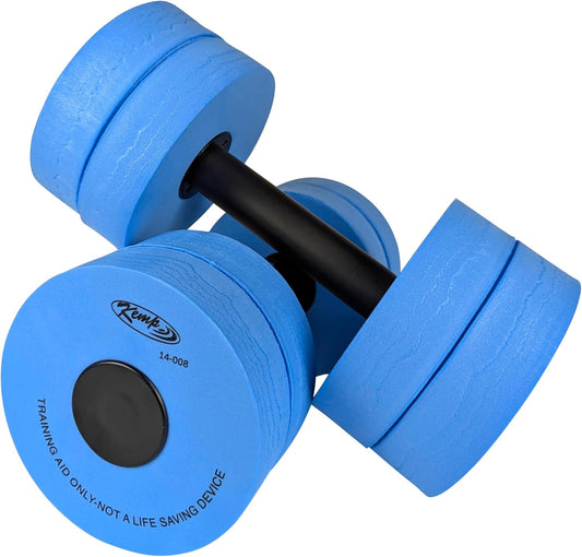 Kemp USA 12" Sky Blue and Navy Blue Workout Accessories Pair of Dumbells