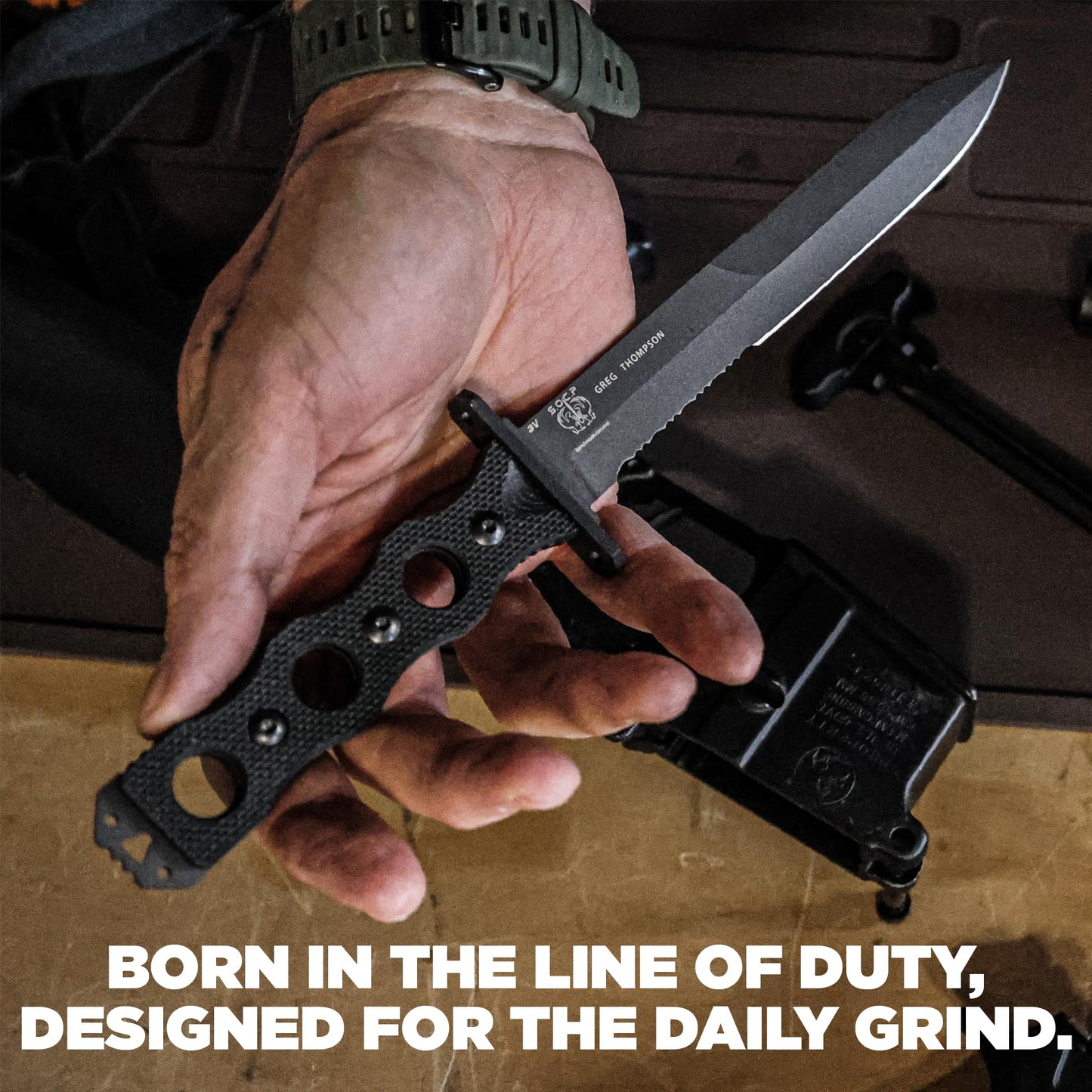 Benchmade - SOCP 185 Tactical Knife with Black G10 Handle (185SBK)