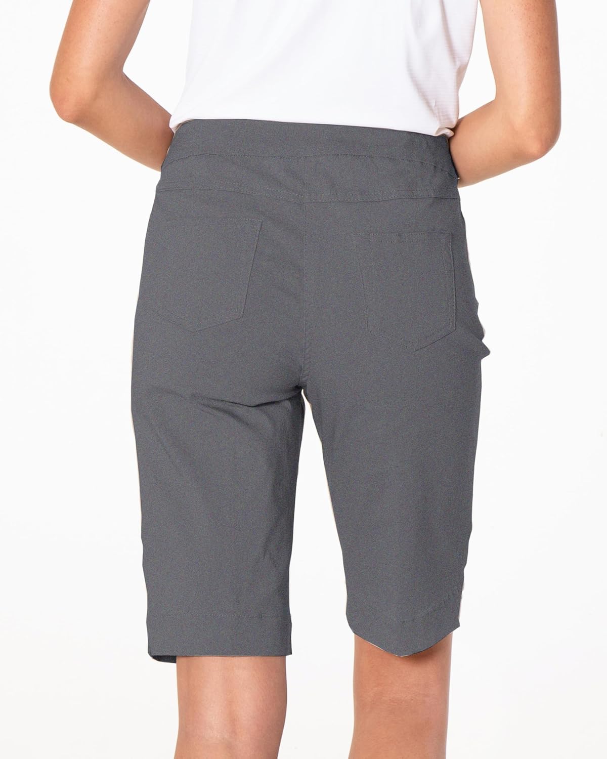 SLIM-SATION Women's Golf Wide Band Pull On Short with Real Pockets
