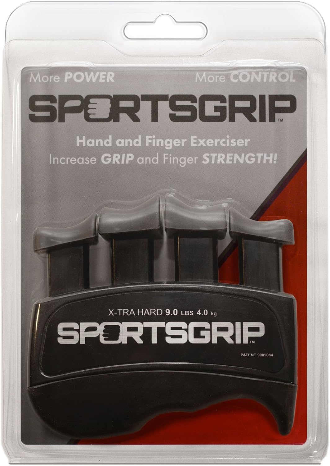 Hand and Finger Exerciser (XTRA Hard - 9lbs / 4.0kg) – Best Ergonomic Finger Strengthener to Improve Grip for All Sport Athletes