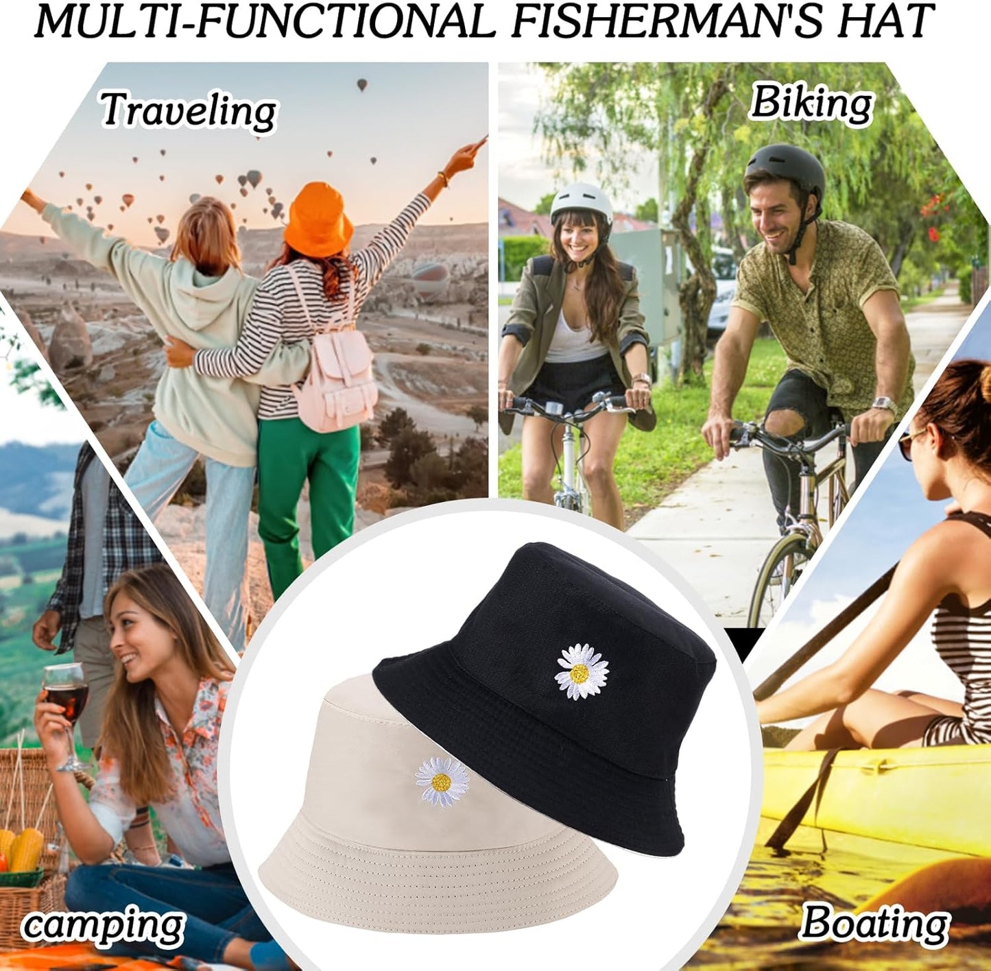 Reversible Cotton Sun Hat for Women | Summer Travel & Beach Fishing Cap