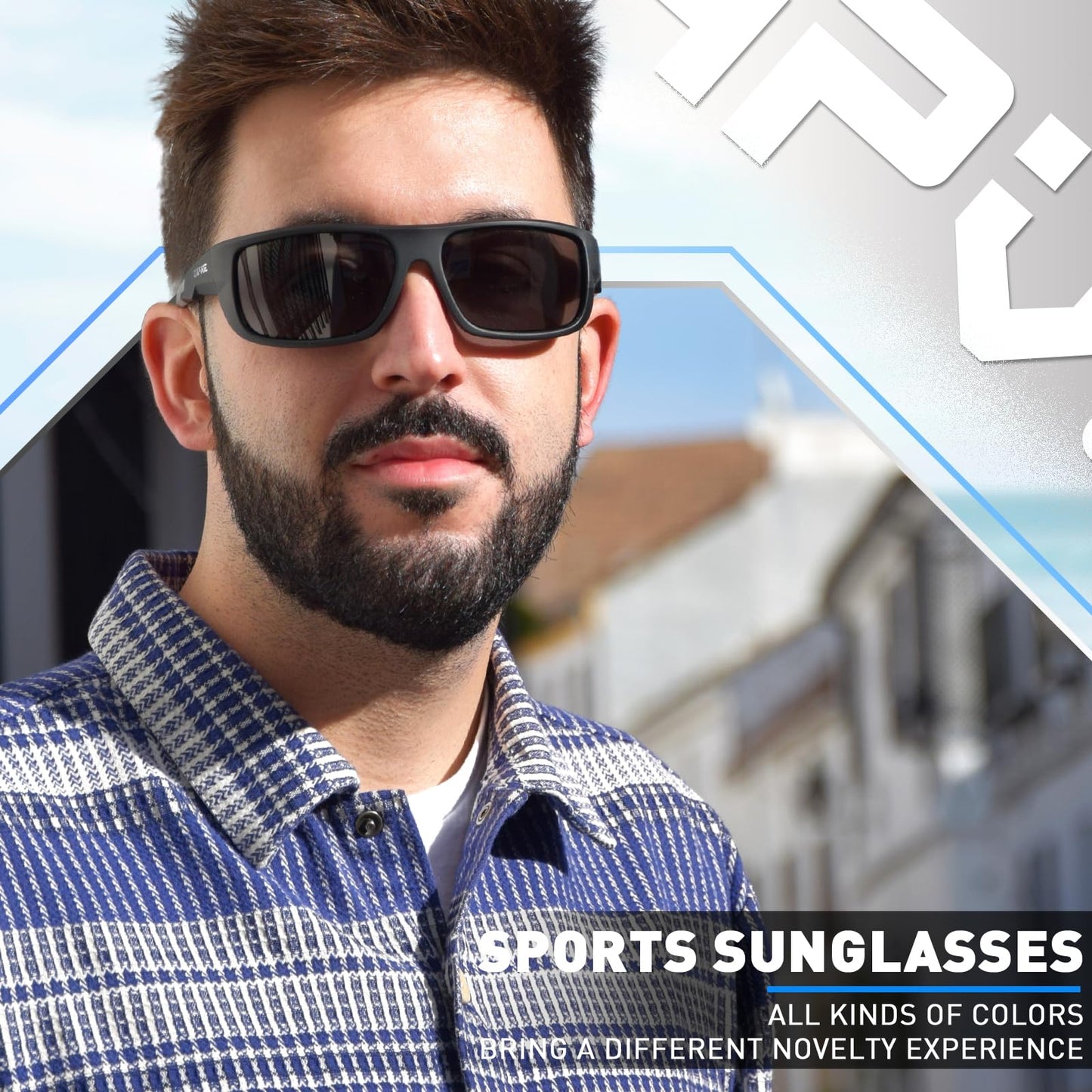 KAPVOE Polarized Sports Sunglasses for Men Women Youth Baseball Fishing Cycling Running Motorcycle Glasses UV400 K2403