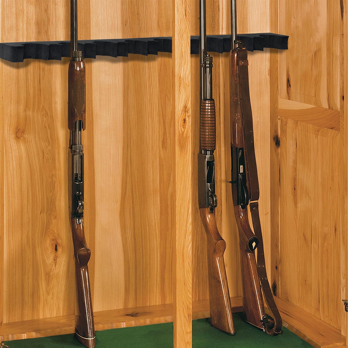 2 Pack Gun Safe Organizer, Gun Rack for Gun Storage, Gun Safe Accessory for Shotgun and Rifle, Shotgun Rifle Barrel Rest, Foam Gun Rack with Magnetic Strip, Gun Holder in Gun Cabinet, Gift for Hunters