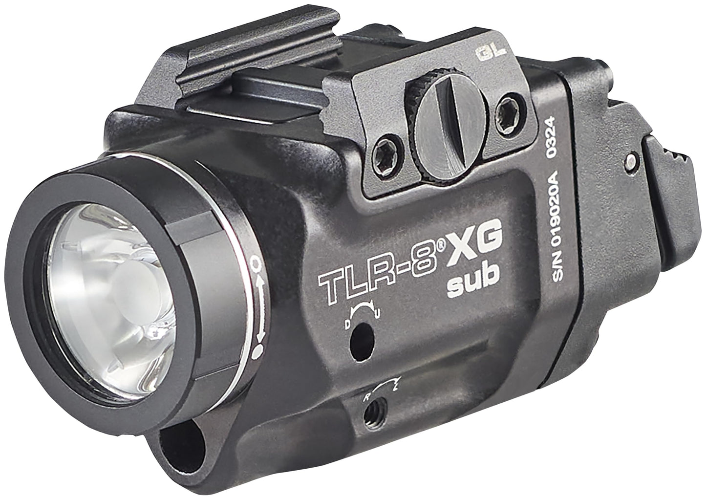 Streamlight 69431 TLR-8 X G sub 500-Lumen Rail-Mounted Tactical Weapon Light with Integrated Green Aiming Laser Exclusively for Glock 43X/48 MOS/Rail Only, Black