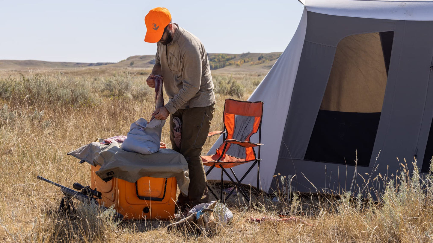 VIAM Outdoors Ultralight Hunter Game Bag Set – 7-Piece Lightweight 12.8oz | Hexagon Ripstop Meat Bags for Deer, Antelope, Bear | Reflective Print, Reusable, Washable, Breathable | Save 49% with Set
