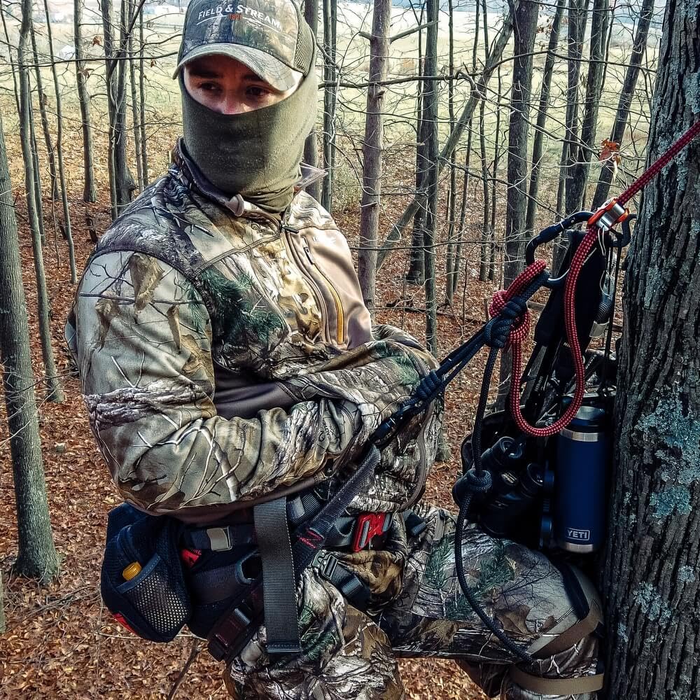 QOGIR Dump Pouch Saddle Pouches, Mesh Saddle Bags with Drawstring Closure, Easily Attaches to Any Hunting Saddle, Lightweight Saddle Hunting Accessories, Comfortable Hunting Saddle Accessories