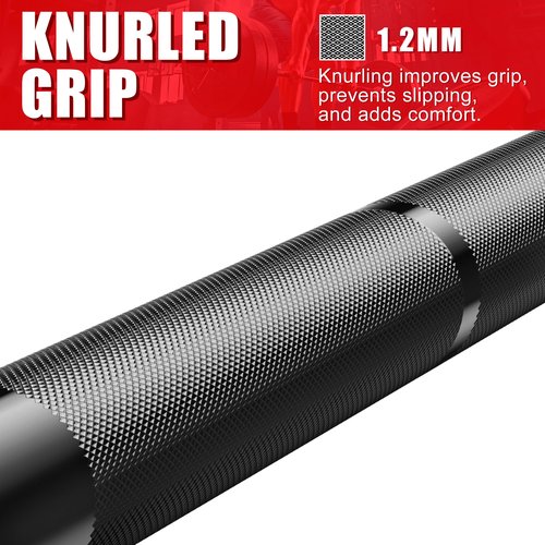 Olympic Barbell Bar - 7ft Strength Training Bar for Weightlifting, Bench Press, Deadlift, Squat