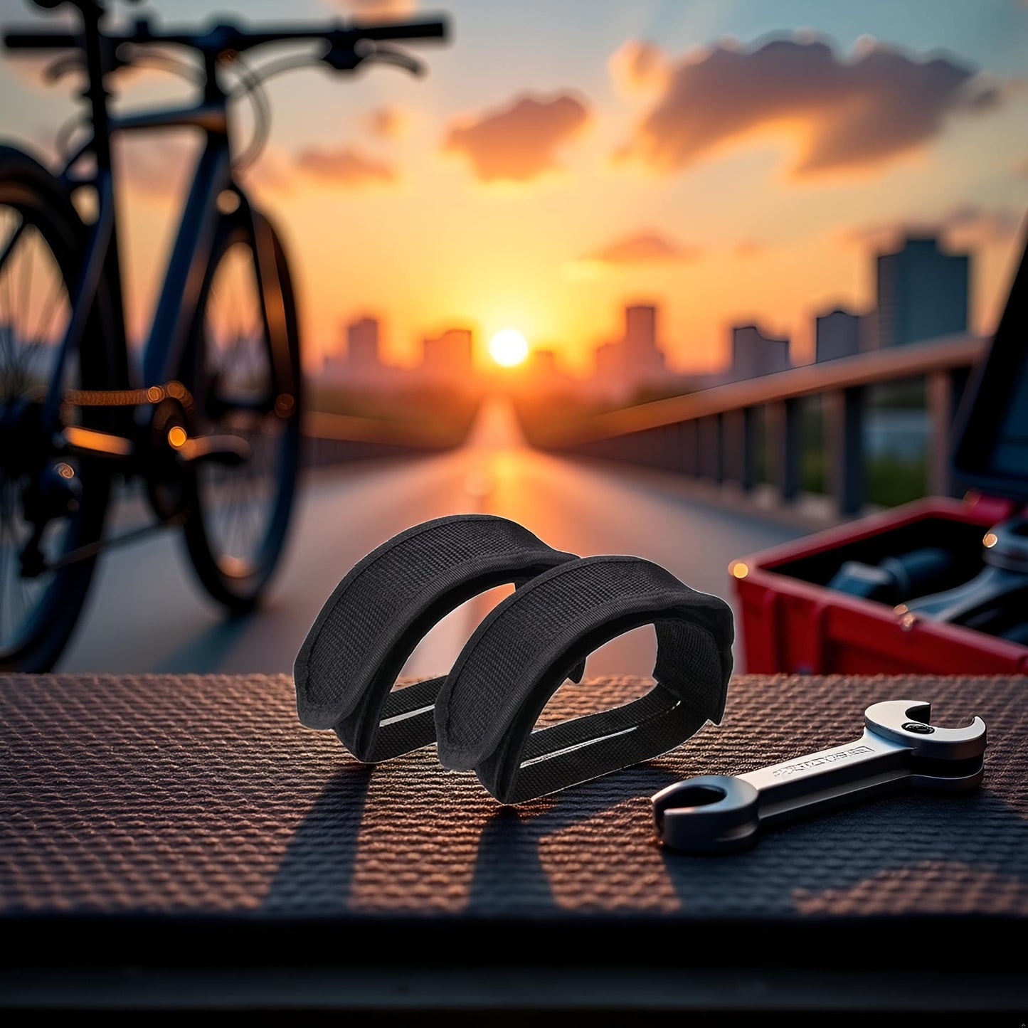 2 Pcs Beam Strap Pedal Straps Cycling Kids Bike Foot Pedal Straps Toe Clips Straps Tape Cycling Parts and Components for Fixed Gear Bike Pedals and Cleats(Black)