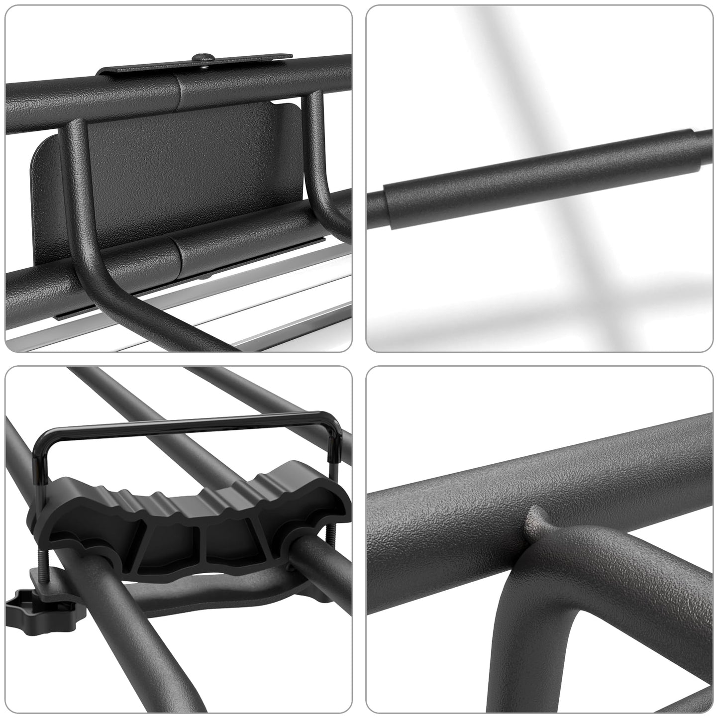 AKHAL-TEKE Roof Rack Basket, Upgraded 84"x 39"x 4" Roof Rack Cargo Carrier with 4' X 6' Super Duty Bungee Cargo Net, 2 pcs Ratchet Strap Fits for SUV Truck Cars