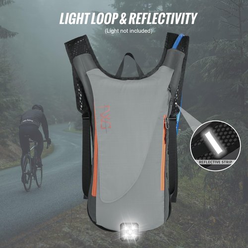 FEIWOOD GEAR Hydration Pack Backpack with 3L PEVA Water Bladder, 10L Lightweight Hydration Water Backpack for MTB Cycling Hiking Running Women Men