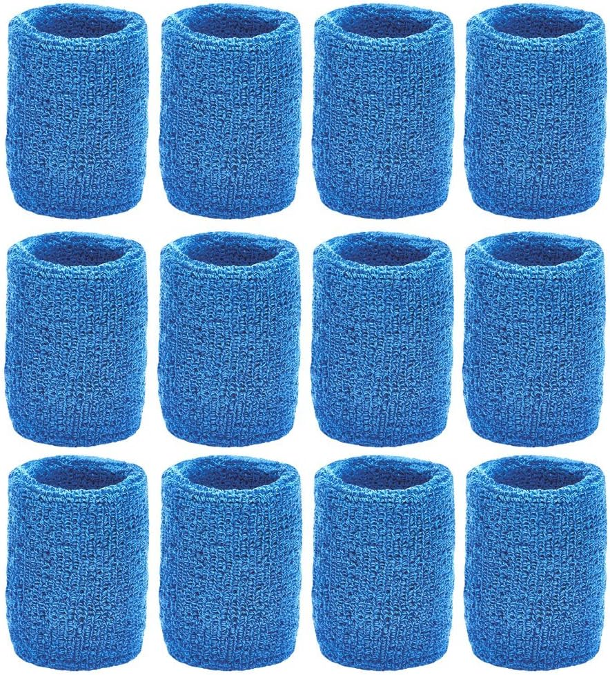 Unique Sports Wristbands / Sweatbands Pack of 12 (6 pair)