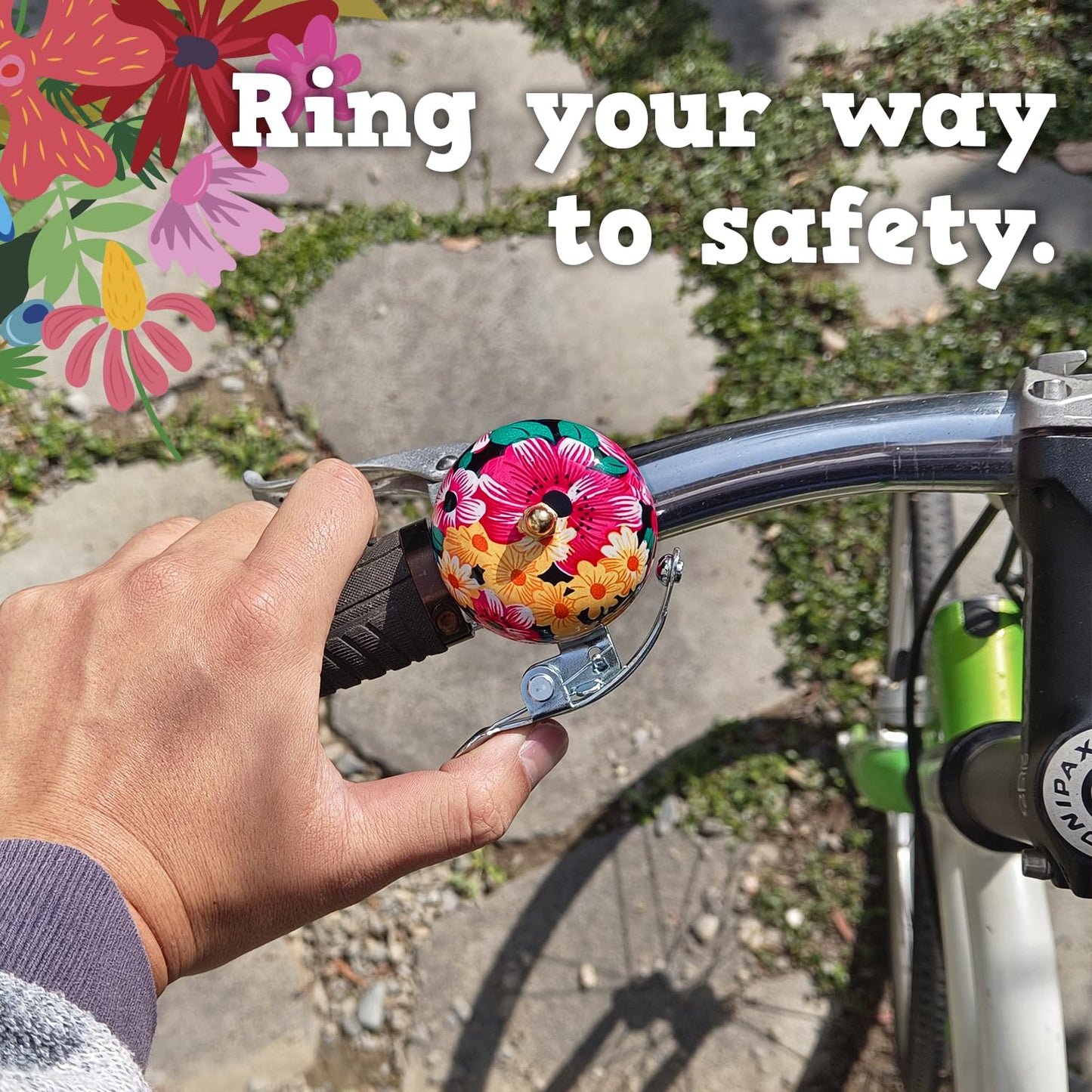 ONIPAX Bike Bell Classic Loud Crisp Bicycle Bells for Cruiser Bike Beach Bike Women