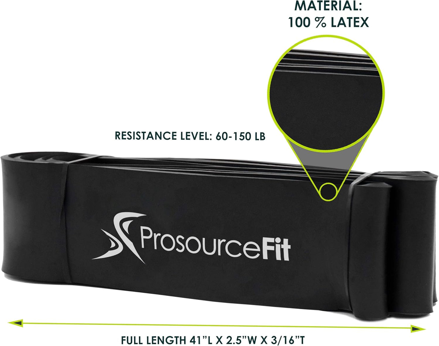 ProsourceFit Xfit Power Resistance Bands, Heavy Duty 41” Long for Cross-Training, Assisted Pull-Ups, Powerlifting, Mobility, Full Body Workouts and Stretching
