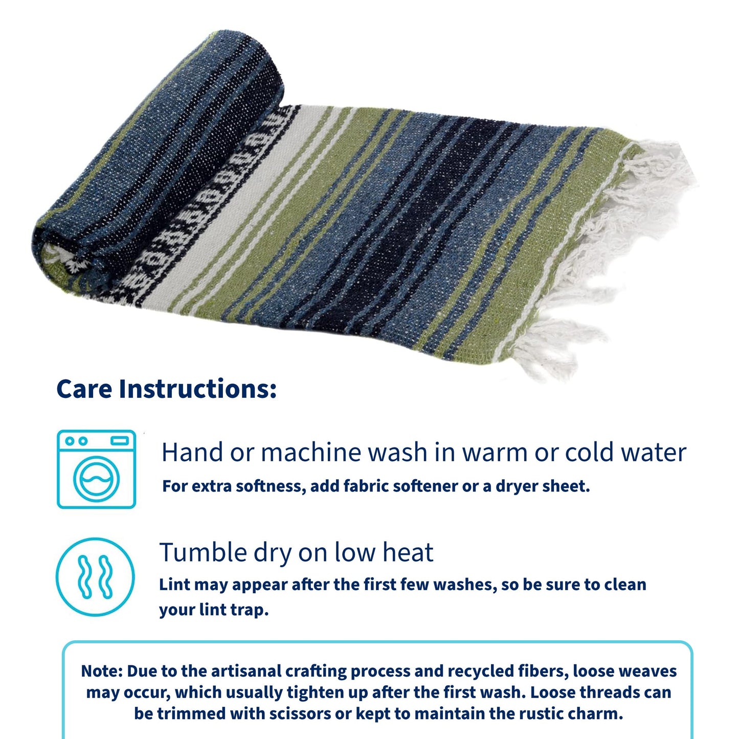 La Montana Mexican Blankets and Throws, 10 Pack, 74"x50" - Made in Mexico, Lightweight Yoga Blanket for Schools, Studios, Outdoors, Camping, Picnic, Decor - Machine Washable, Neutrals