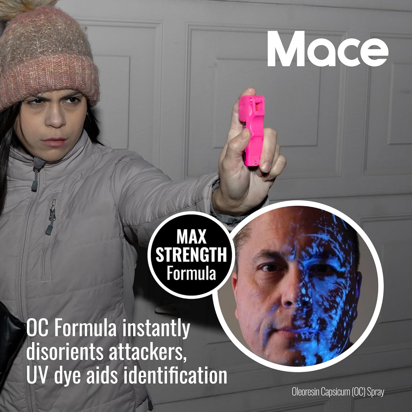 Mace Pepper Spray - Triple Action Model or Pocket Model, Max Strength 10% OC Formula, Self Defense Pepper Spray for Women & Men