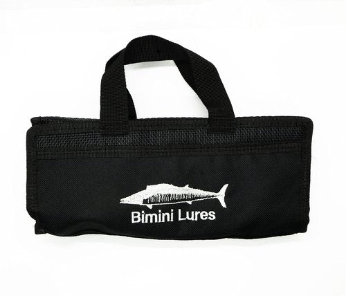 Fishing Lure Set of 4 Trolling Saltwater Skirted Lures: Rigged Lures and Black Bag Included. Catch Any Predatory Pelagic Fish in The Ocean Including Dolphin, Tuna, and Wahoo!