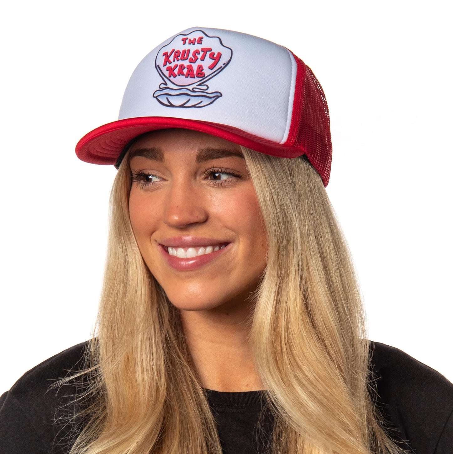 Nickelodeon Spongebob Squarepants Adult Krusty Krab Trucker Hat for Men and Women Red