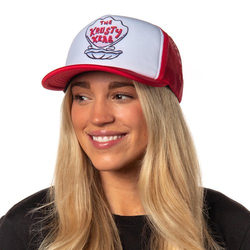 Nickelodeon Spongebob Squarepants Adult Krusty Krab Trucker Hat for Men and Women Red