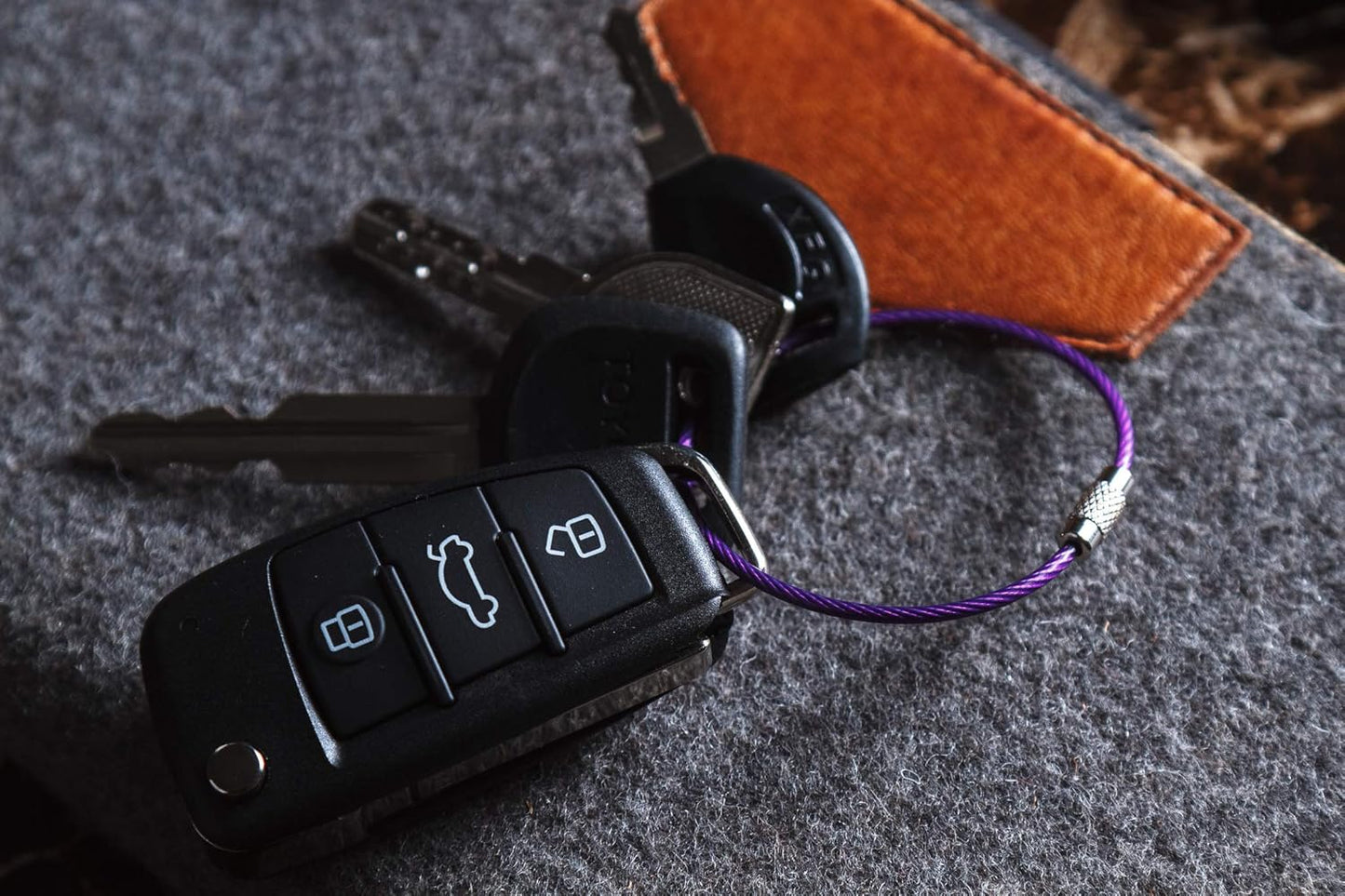 Large Key Ring Wire Stainless Steel Keychain Car Cable Keyring Loop Luggage Tag Hinge Keepers Binding Carabiner Big Locking