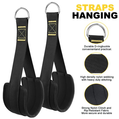 Rraining Kit, Workout Straps for Home, Adjustable Resistance Trainer with Handles, Door Anchor and Carrying Bag for Gym