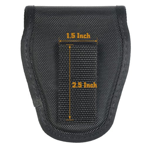 SdTacDuGe Molded Handcuff Pouch, Hidden Snap Case for Duty Belt, Law Enforcement Professional Holder, Police Ballistic Nylon