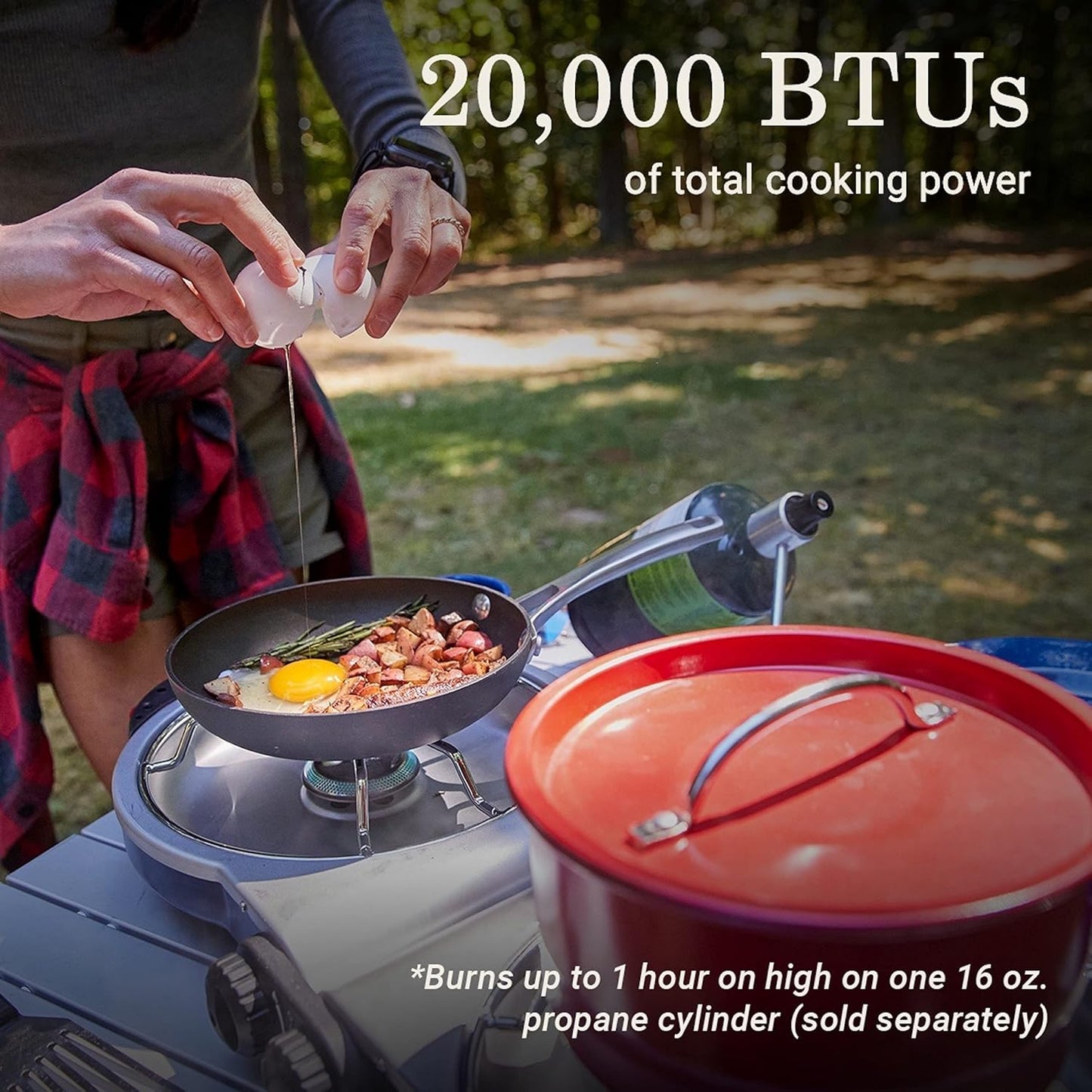 Coleman Fold ‘N Go 2-Burner Propane Stove, Dual Adjustable Burners with 20,000 BTUs of Power & InstaStart Ignition, Great for Camping, Tailgating, Grilling, & More