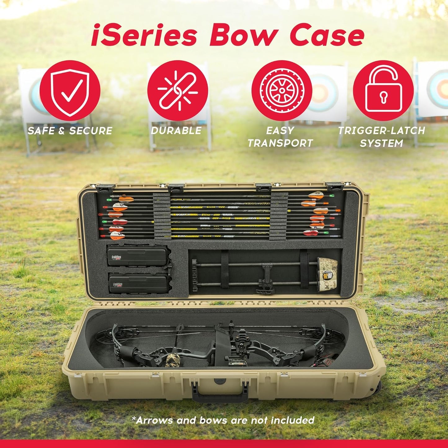 SKB Mathews Hard Shell Compound Bow and Arrow Archery Case with Wheels