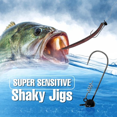 Reaction Tackle Stand-Up Shaky Head Jig, Size: 1/8oz. 4/0 10pk, Black