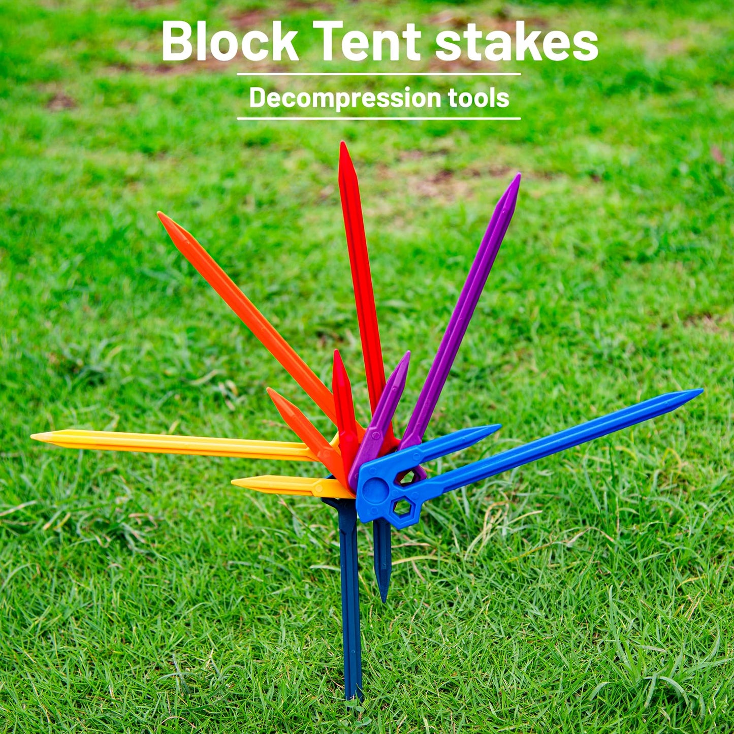 12 PCS Tent Stakes,AVOFOREST Heavy Duty Camping Stake Sturdy Novelty 8.1Inch Tent Pegs for Camping Patio, Garden, Canopies, Grassland, Outdoor (12pcs)