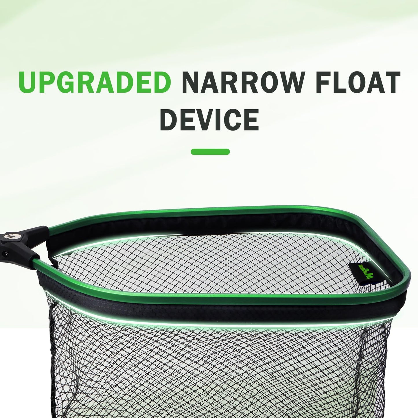 MoiShow Floating Fishing Net Fish Landing Net, Fishing Nets for Fish, Kayak Fishing Net with Third-gen Upgrade Locking Switch - Lightweight Rubber Coated Fish Net for Easy Catch & Release