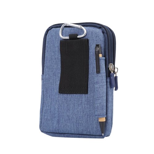 Vertical Cell Phone Waist Bag for Men, Mobile Phone Belt Pocket with Clip, Universal Mens Mobile Phone Belt Clip Holder Smartphone Waist Pouch Fanny Pack Protective Wallet with Carabiner Belt Loop