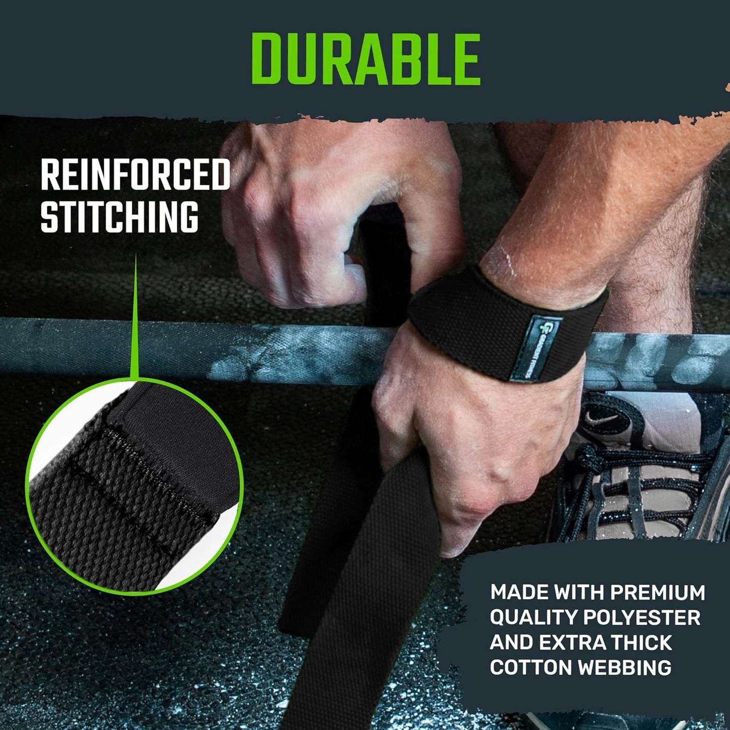Gradient Fitness Lifting Straps | Wrist Straps for Weightlifting, Deadlift Straps, Lifting Straps for Weightlifting, Straps for Weight Lifting, Weight Lifting Straps for Men/Women, Gym Lifting Grips