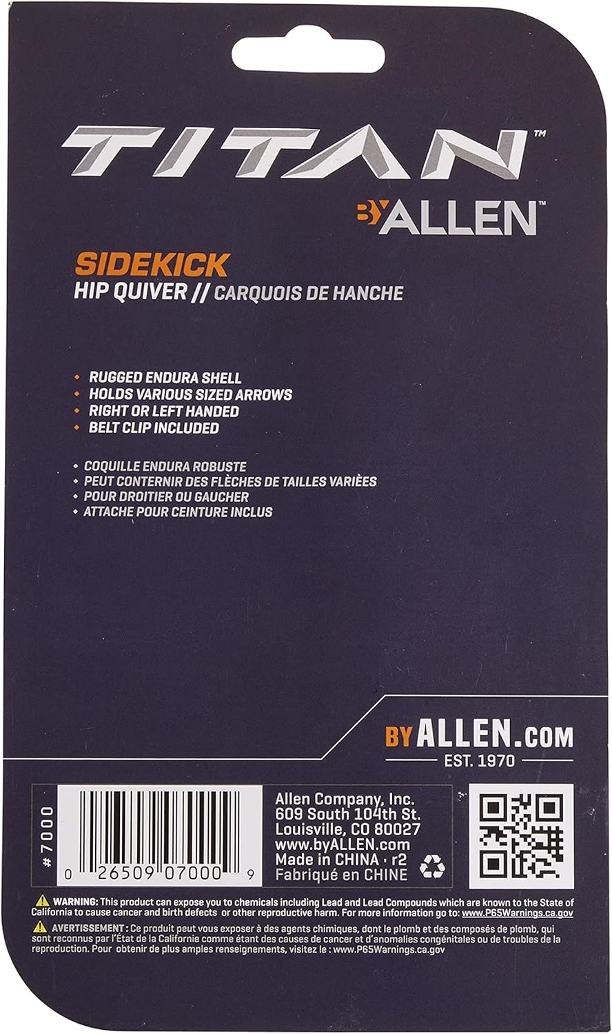 Allen Company Titan Sidekick Hip Quiver, Black/Mossy Oak Break-Up Infinity Camo