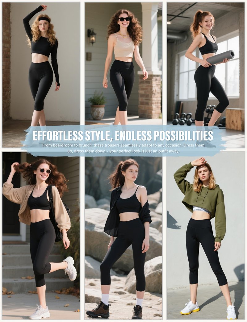 SUNCLOVE Capri Leggings for Women High Waisted Tummy Control Workout Soft Womens Yoga Capris Pants Beige