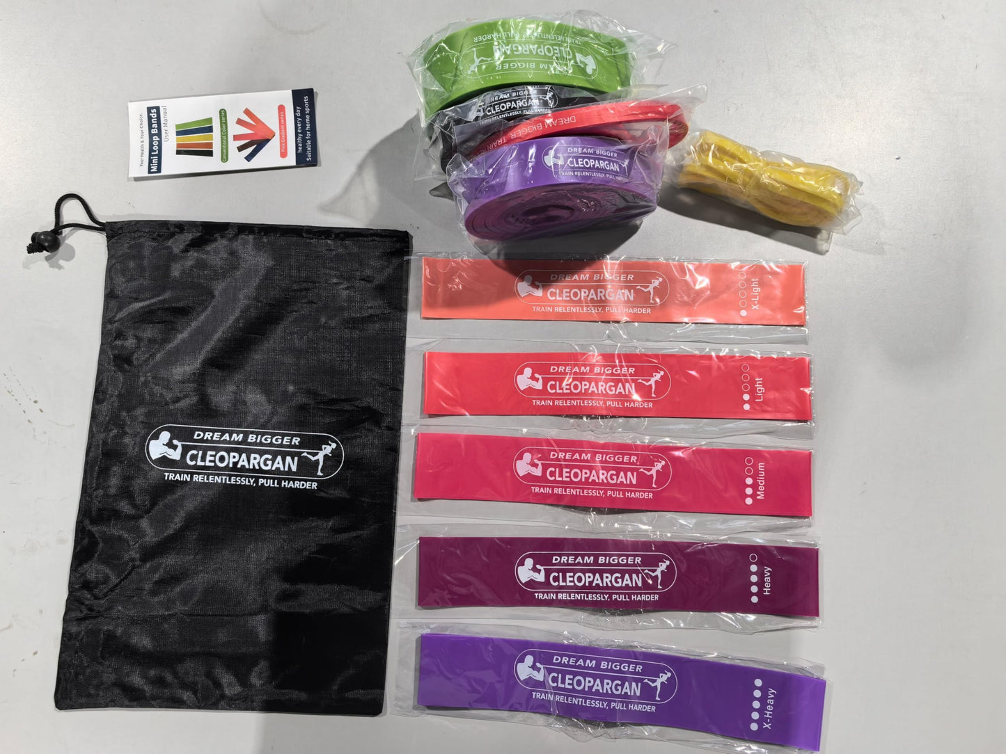 10 Premium Resistance Bands Set: Multi-Color Loop Bands for Home & Gym - Full Body Workout, Strength Training, Physiotherapy - Unisex