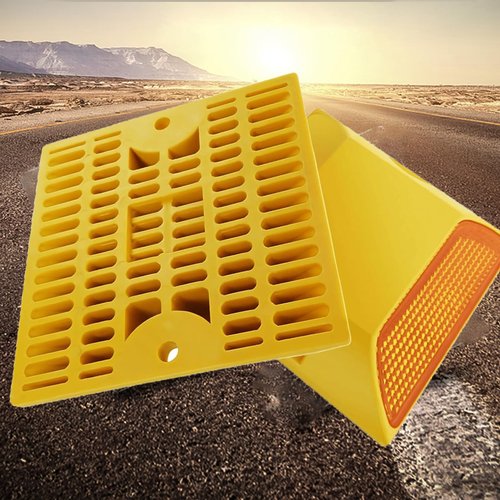Biokany 10 Pcs Pavement Marker Road Reflectors,4 by 4 inch Street Pavement & Asphalt Stud Markers for Speed Bumps,Freeways & Driveways,Pedestrian Crossings,Sidewalks