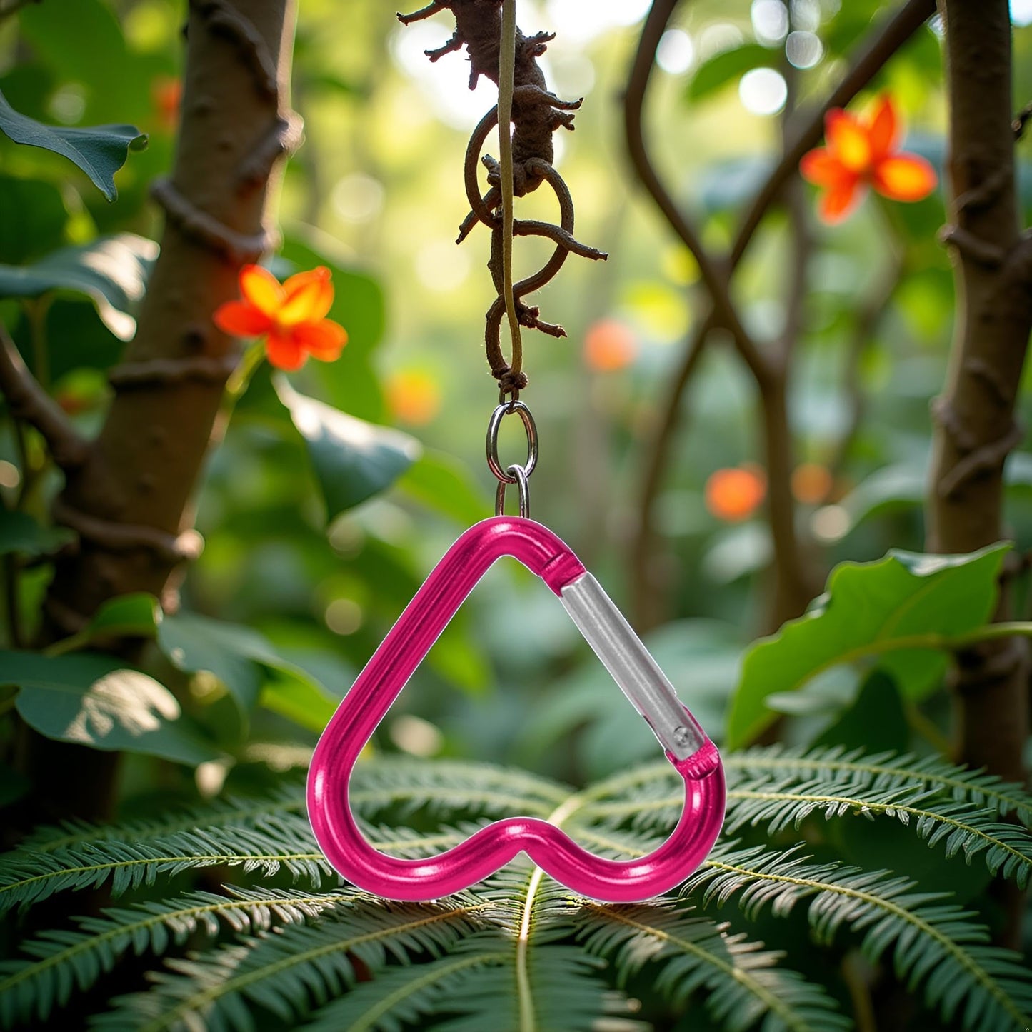 1Pc Pink Outdoor Carabiner Heart Keychain Clip Aluminum Alloy Rings Climbing Clips,Accessory and Keychain Carabiners,Spring Snap Hook Carabiner,Portable Spring Snap Hook Accessories
